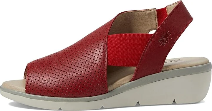 FLY LONDON NISI066FLY Women's Shoes Lipstick Red Mousse : EU 38 (US Women's 7.5-8) M, Leather - Image 5