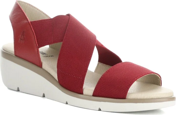Fly London Noli Leather Wedge Sandal