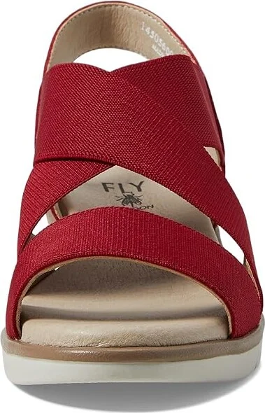 FLY LONDON NOLI056FLY Women's Shoes Lipstick Red Mousse/Grograin : EU 38 (US Women's 7.5-8) M, Leather - Image 2