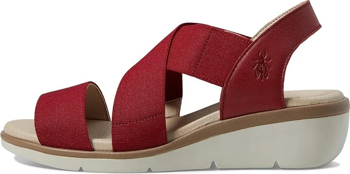 FLY LONDON NOLI056FLY Women's Shoes Lipstick Red Mousse/Grograin : EU 38 (US Women's 7.5-8) M, Leather - Image 5