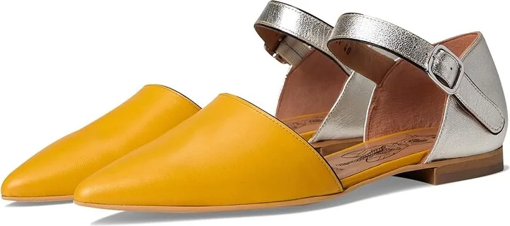 FLY LONDON SARJ266FLY Women's Flat Shoes Yellow : EU 36 (US Women's 5.5-6) M, Leather