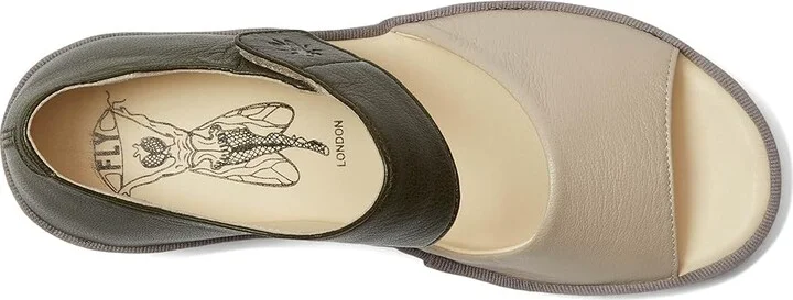 FLY LONDON TAAR558FLY Women's Sandals Taupe/Khaki : EU 40 (US Women's 9-9.5) M, Leather - Image 2