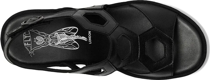 FLY LONDON TEWA573FLY Women's Sandals Black : EU 37 (US Women's 6.5-7) M, Leather - Image 2