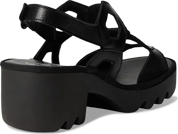 FLY LONDON TEWA573FLY Women's Sandals Black : EU 37 (US Women's 6.5-7) M, Leather - Image 4