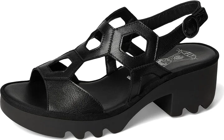 FLY LONDON TEWA573FLY Women's Sandals Black : EU 37 (US Women's 6.5-7) M, Leather - Image 5