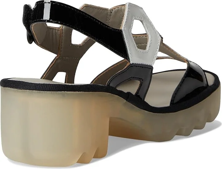 FLY LONDON TEWA573FLY Women's Sandals Black/White : EU 40 (US Women's 9-9.5) M, Leather - Image 4