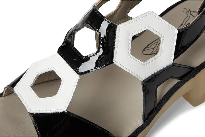 FLY LONDON TEWA573FLY Women's Sandals Black/White : EU 40 (US Women's 9-9.5) M, Leather - Image 7