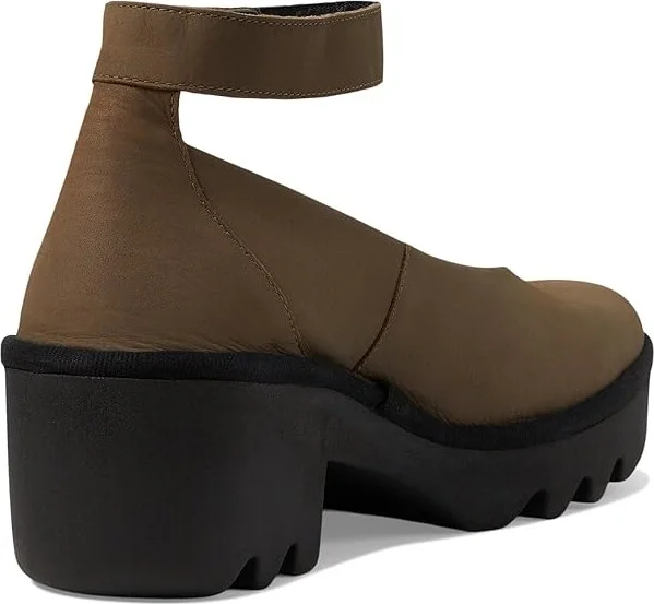 FLY LONDON TIRY497FLY High Heels Khaki : EU 40 (US Women's 9-9.5) M, Leather - Image 4