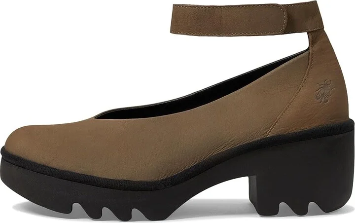 FLY LONDON TIRY497FLY High Heels Khaki : EU 40 (US Women's 9-9.5) M, Leather - Image 5
