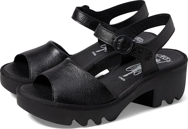 FLY LONDON TULL503FLY Women's Shoes Black Mousse : EU 37 (US Women's 6.5-7) M, Leather