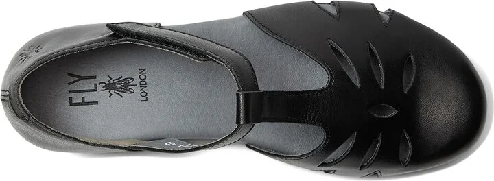 FLY LONDON velt224fly Women's Flat Shoes Black : EU 40 (US Women's 9-9.5) M, Leather - Image 2