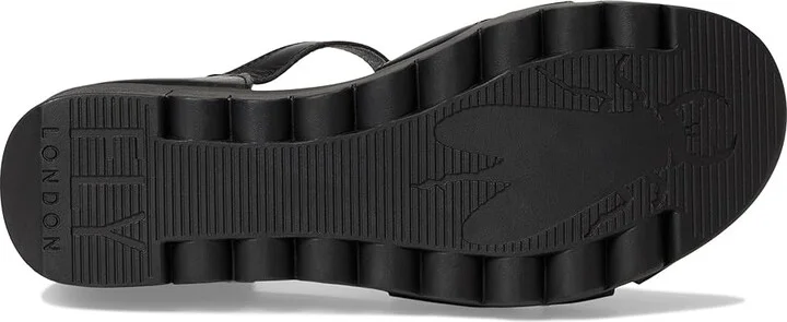 FLY LONDON velt224fly Women's Flat Shoes Black : EU 40 (US Women's 9-9.5) M, Leather - Image 3
