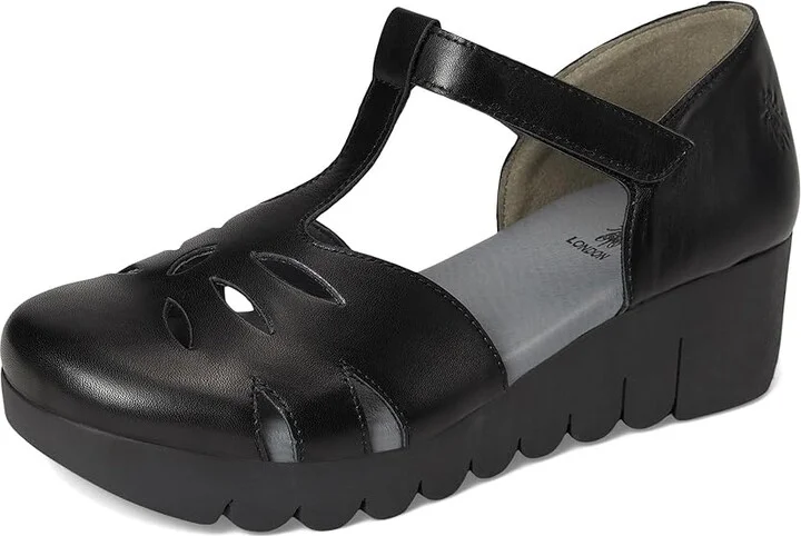 FLY LONDON velt224fly Women's Flat Shoes Black : EU 40 (US Women's 9-9.5) M, Leather - Image 5