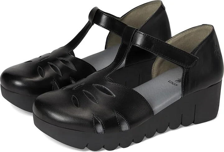 FLY LONDON velt224fly Women's Flat Shoes Black : EU 40 (US Women's 9-9.5) M, Leather