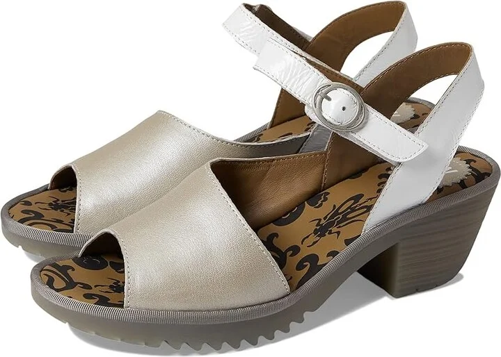 FLY LONDON WELY439FLY Women's Shoes Silver/Off-White Borgogna/Luxor : EU 41 (US Women's 10-10.5) M, Leather