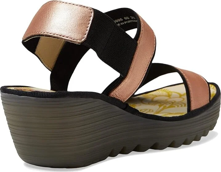 FLY LONDON YACO416FLY Women's Shoes Blush Gold Idra : EU 38 (US Women's 7.5-8) M, Leather/Textile - Image 4