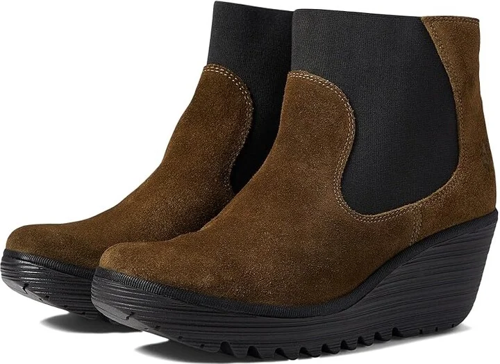 FLY LONDON YADE398FLY Women's Shoes Sludge Oil Suede : EU 39 (US Women's 8-8.5) M, Leather/Suede/Textile