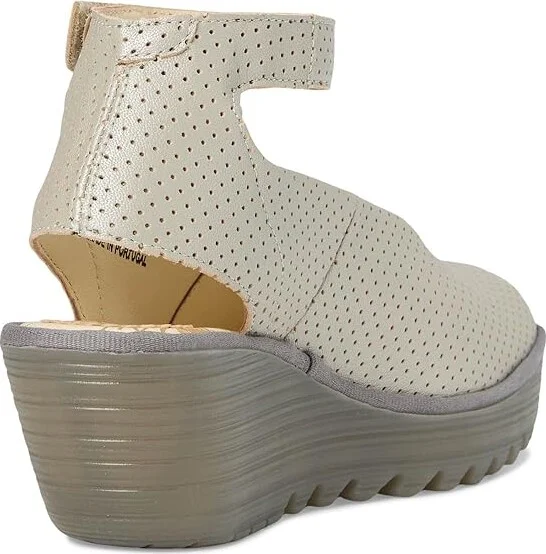 FLY LONDON Yala376Fly Perf Women's Sandals Silver : EU 37 (US Women's 6.5-7) M, Leather/Rubber - Image 4