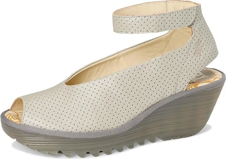 FLY LONDON Yala376Fly Perf Women's Sandals Silver : EU 37 (US Women's 6.5-7) M, Leather/Rubber - Image 5