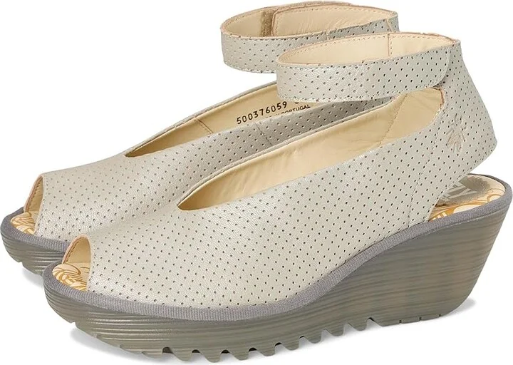 FLY LONDON Yala376Fly Perf Women's Sandals Silver : EU 37 (US Women's 6.5-7) M, Leather/Rubber