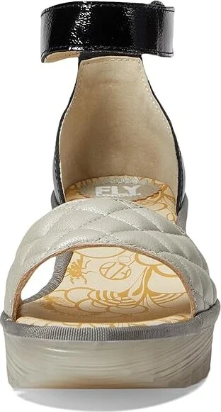 FLY LONDON YARU471FLY Women's Shoes Silver/Black Borgogna/Luxor : EU 37 (US Women's 6.5-7) M, Leather - Image 2