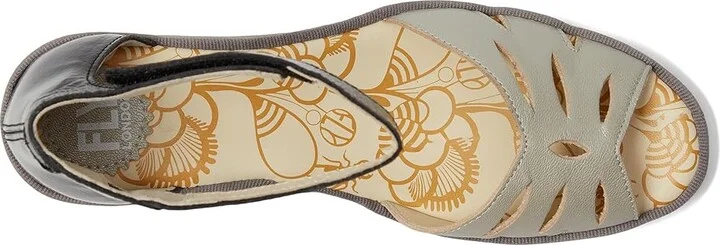 FLY LONDON YELU454FLY Women's Sandals Silver/Black : EU 40 (US Women's 9-9.5) M, Leather/Rubber - Image 2
