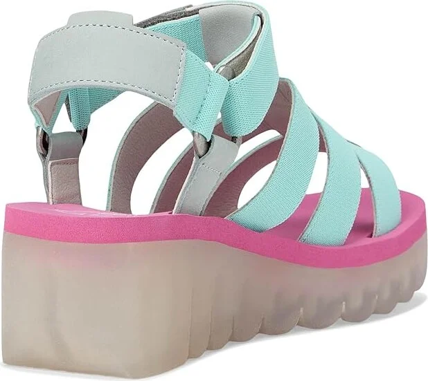 FLY LONDON YOJI198FLY Women's Sandals Sky Blue/Military/Li : EU 39 (US Women's 8-8.5) M, Rubber - Image 4