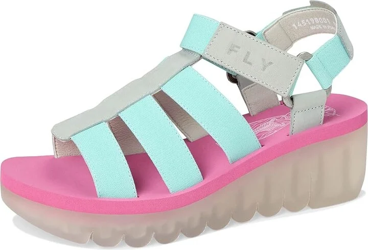 FLY LONDON YOJI198FLY Women's Sandals Sky Blue/Military/Li : EU 39 (US Women's 8-8.5) M, Rubber - Image 5