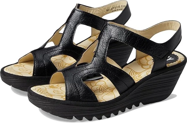 FLY LONDON YOTU472FLY Women's Shoes Black Mousse : EU 37 (US Women's 6.5-7) M, Leather