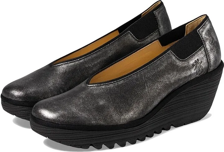 FLY LONDON YOZA438FLY Women's Shoes Silver : EU 38 (US Women's 7.5-8) M, Leather