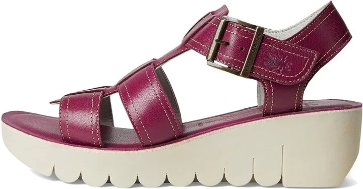FLY LONDON YUDD236FLY Women's Sandals Berry : EU 39 (US Women's 8-8.5) M, Leather - Image 6