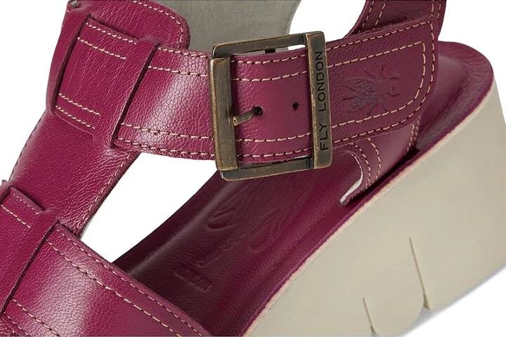 FLY LONDON YUDD236FLY Women's Sandals Berry : EU 39 (US Women's 8-8.5) M, Leather - Image 7