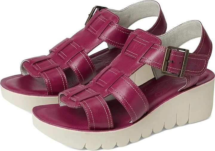 FLY LONDON YUDD236FLY Women's Sandals Berry : EU 39 (US Women's 8-8.5) M, Leather