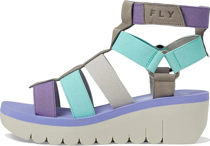 FLY LONDON YUFI032FLY Women's Shoes Grey/Multi Cupido/Elastic : EU 39 (US Women's 8-8.5) M, Leather/Textile - Image 5