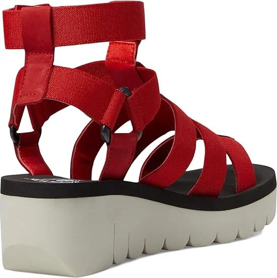FLY LONDON YUFI032FLY Women's Shoes Lipstick Red/Red Cupido/Elastic : EU 39 (US Women's 8-8.5) M, Leather/Textile - Image 4