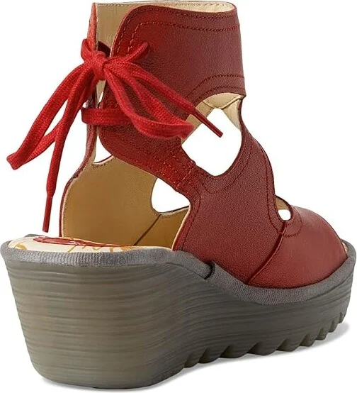 FLY LONDON YULP571FLY Women's Sandals Devil Red : EU 39 (US Women's 8-8.5) M, Leather - Image 4