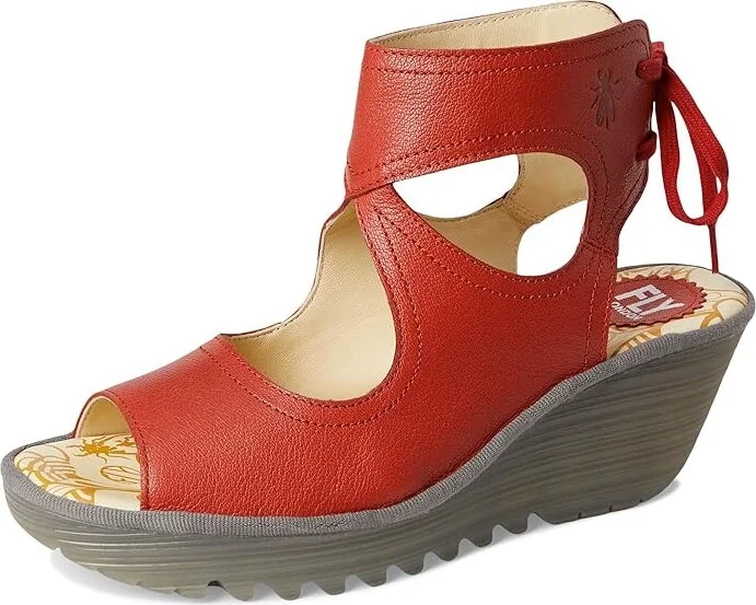FLY LONDON YULP571FLY Women's Sandals Devil Red : EU 39 (US Women's 8-8.5) M, Leather - Image 5