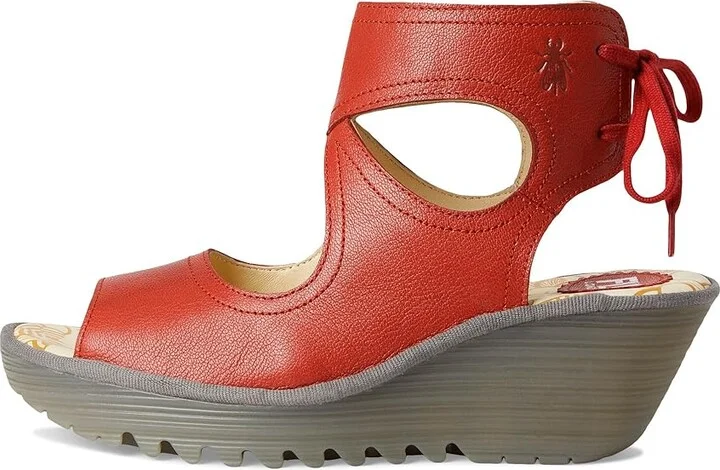 FLY LONDON YULP571FLY Women's Sandals Devil Red : EU 39 (US Women's 8-8.5) M, Leather - Image 6
