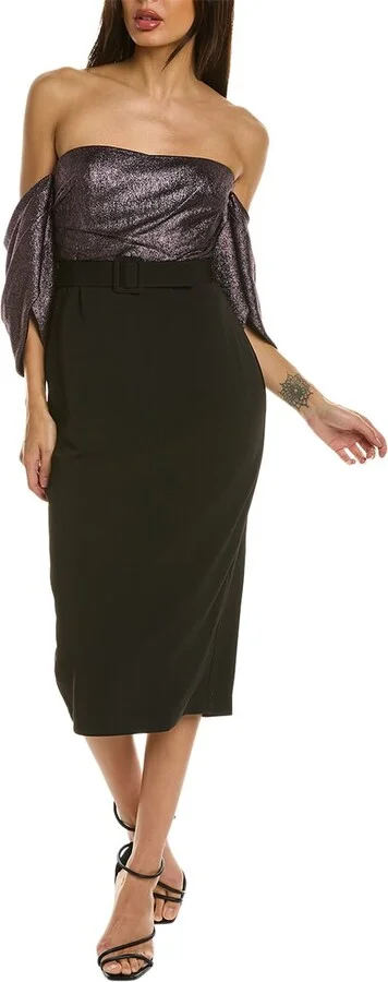 Foiled Midi Dress