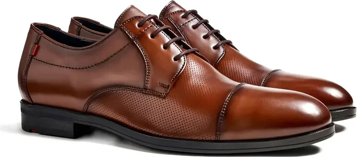 Folco perforated leather Derby shoes - Image 2