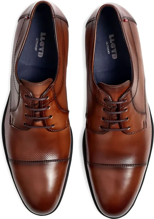 Folco perforated leather Derby shoes - Image 3