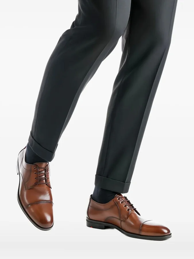 Folco perforated leather Derby shoes - Image 5