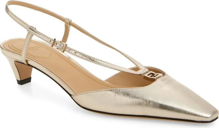 Fold Kitten Heel Pump