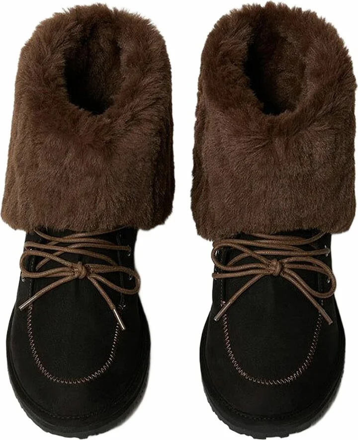 Fold Over Fur Bootie - Image 2