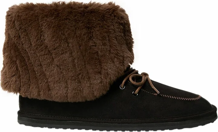 Fold Over Fur Bootie