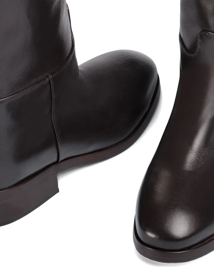Fold-Over Leather Boots - Image 4