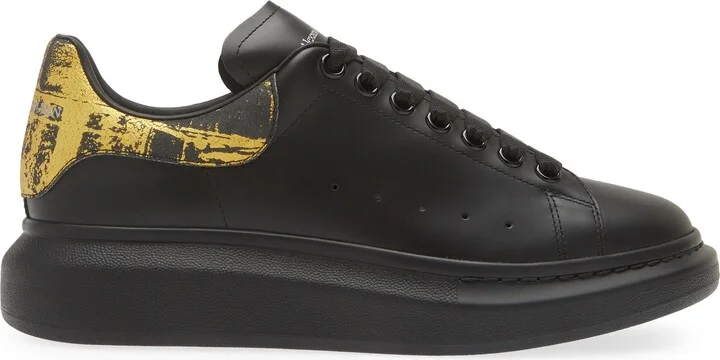 Fold Print Oversized Leather Sneaker - Image 3