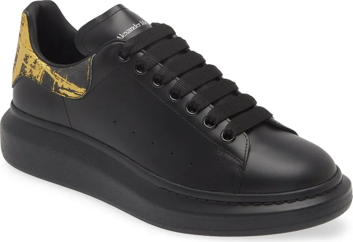 Fold Print Oversized Leather Sneaker