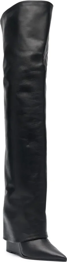 Foldover-Top Knee-Length 125mm Boots - Image 2