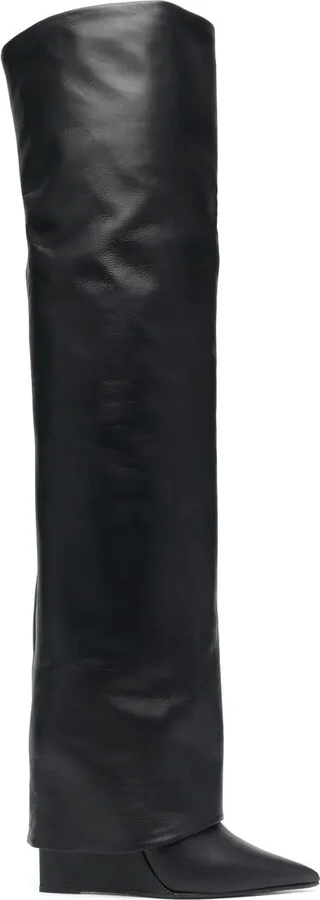 Foldover-Top Knee-Length 125mm Boots